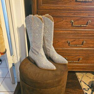 Betsey Johnson Rhinestone Western Boots